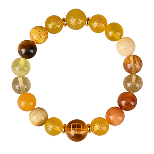 五行喜土补土三合六合手串五行水晶定制手串天然水晶绿幽灵