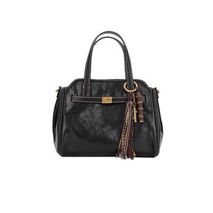 【吉娜同款】食草堂托特包头层植鞣牛皮单肩包手提包通勤包包婚包