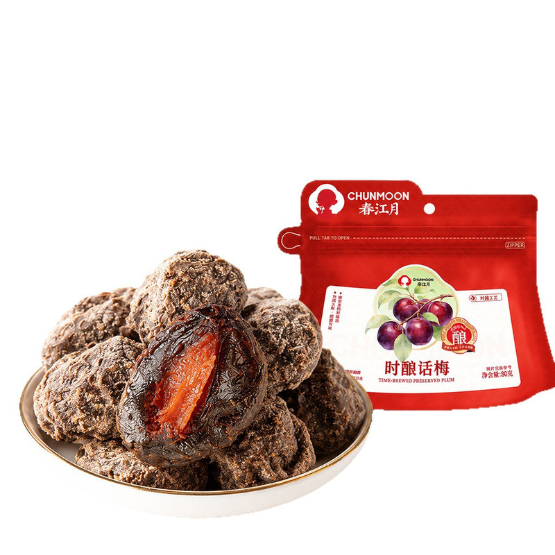 春江月时酿话梅80g酸甜梅子类水果干青梅凉果脯蜜饯孕妇休闲零食