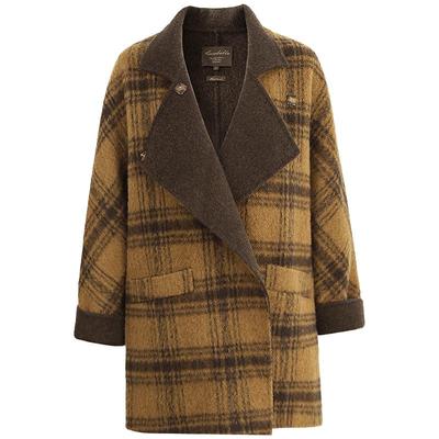 复古回潮格纹羊毛大衣