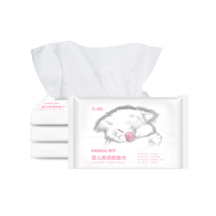 诺斯清自营敏伴云柔保湿棉柔敏感乳霜纸新生婴儿宝宝专用擦鼻纸巾