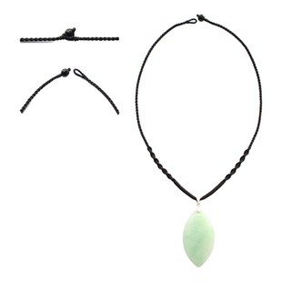 短款锁骨链纯手工编织黄金吊坠绳翡翠玉坠吊坠挂绳女黑红项链绳子