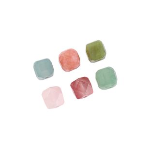 天然翡翠绿东陵手串方糖散珠切面方形珠配饰单珠串珠手工diy材料