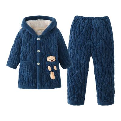 珊瑚绒冬季儿童家居服睡衣套装