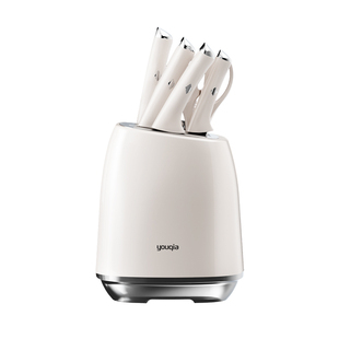 德国鲨鱼刀具厨房套装全套组合菜刀家用砧菜板二合一不锈钢刀架