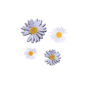 GD权志龙同款小雏菊刺绣自粘布贴补丁贴衣服牛仔裤装饰修补洞贴花