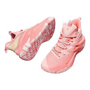 乔丹外场耐磨篮球鞋男款2026新款透气轻便减震低帮专业粉色运动鞋