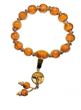 北京正品花开潭柘金沙琉璃手串手链送礼家人朋友好寓意美好