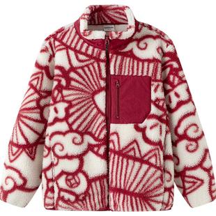 巴拉巴拉儿童摇粒绒外套男童女童红色拜年服冬装新款童装大童加厚