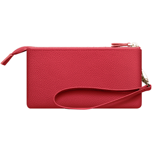 真皮钱包女士2025新款大容量多层拉链钱夹大钞收纳零钱包手拿包女