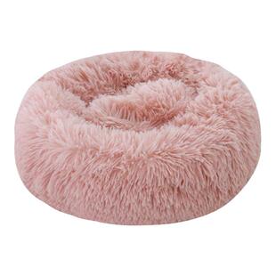 宠物窝长绒柔软狗窝中小型犬猫窝垫深睡眠圆形长毛舒适保暖窝垫