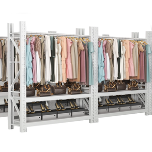 仓储衣架便捷安装加宽加厚安全无甲醛多层可自主调节衣帽间挂衣架