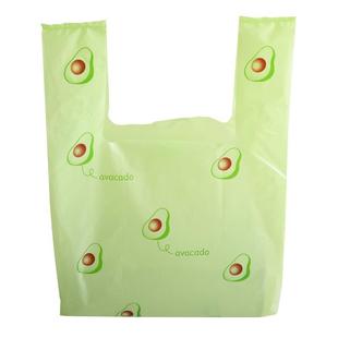 牛油果加厚网红艾草香氛购物袋烘焙蛋糕外卖袋饰品包装袋子塑料袋