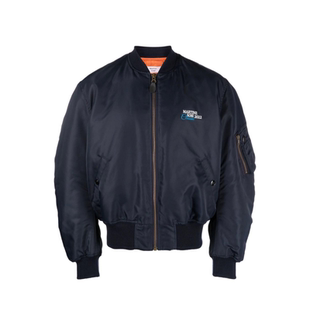 Martine Rose海军蓝双面美式休闲棒球服夹克Bomber廓形棉服外套