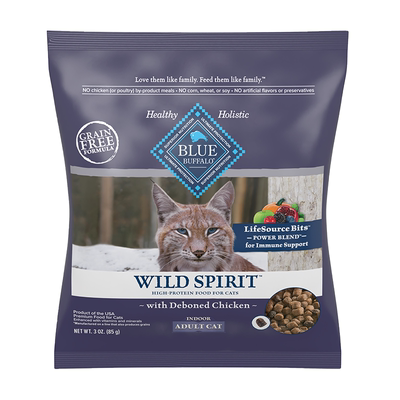 【顺手买一件】BlueBuffalo蓝挚进口高蛋白成猫试吃装猫粮85g*2