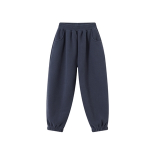 多多家男童加绒卫裤儿童运动裤2025秋冬季新款冬装男孩华夫格裤子