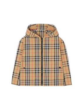 儿童格纹尼龙连帽外套BURBERRY
