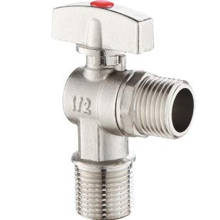 全铜大流量三角阀家用燃气热水器角阀加长冷热球阀6分4分进水阀