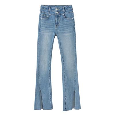 美特斯邦威喇叭裤高腰显瘦