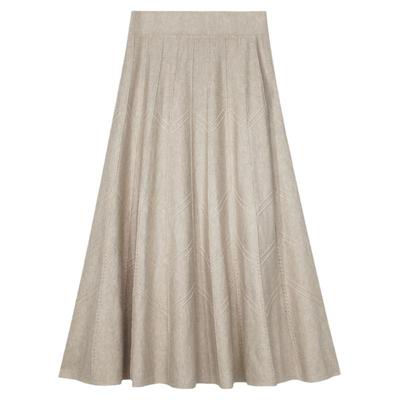 针织半身裙大摆伞裙中长裙a型