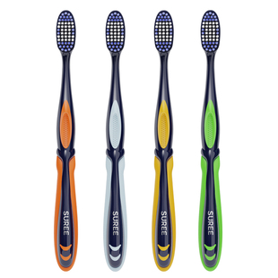 男士专用波浪形劲爽清洁去渍牙刷中毛成人家用差旅独立包装牙刷