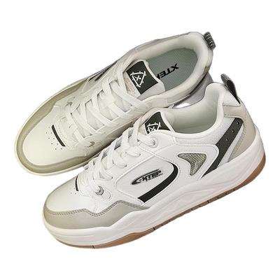 特步小白鞋休闲运动男滑板鞋