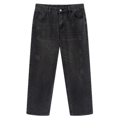 商场同款流石男装做旧复古牛仔裤