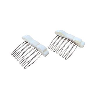 高级感前额倒插梳蝴蝶结发梳碎发梳头饰侧边刘海碎发整理神器发夹