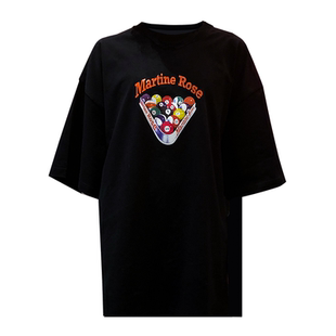 Martine Rose 21ss桌球台球oversize宽松重磅短袖T恤男女情侣潮