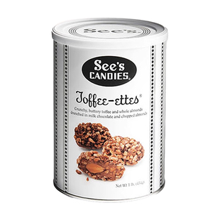 美国直邮 See s Candies喜诗脱脂太妃糖奶油棒棒糖巧克力杏仁糖