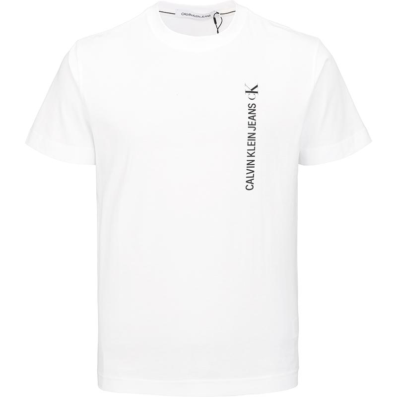 Calvin Klein男装夏季新款体恤衫CK男士潮牌LOGO印花纯棉短袖T恤