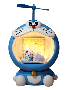 叮当猫小夜灯女生礼物蓝胖子摆件