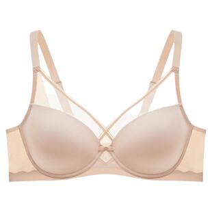 曼妮芬大蜻蜓Bra无痕舒适内衣女薄款文胸大胸显小软钢圈胸罩网眼