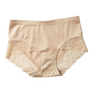 趣安芬内裤女性感蕾丝四角平角中腰光面性感轻奢精致舒适无痕短裤