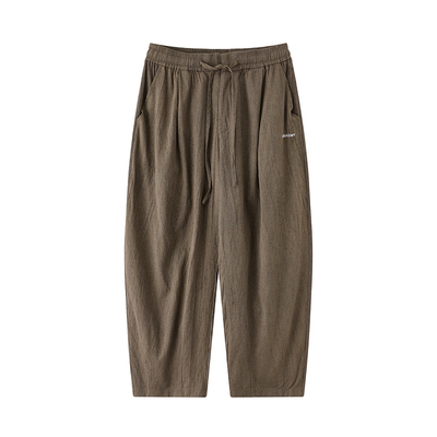 INSIDEDOT复古休闲裤男棉麻长裤