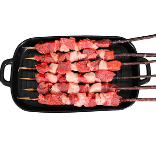 棒鲜先红柳羊肉风味串调理猪肉羊油串商用烧烤油炸冷冻半成品食材