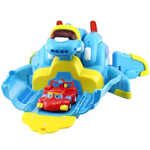 灵动帮帮龙出动恐龙探险队声光发射基地韦斯儿童变形玩具新年礼物