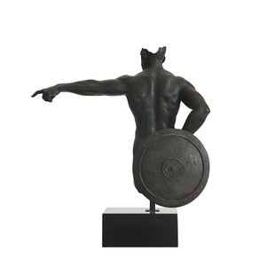 形上复古“ 断章·指引”盾牌卫兵雕塑摆件客厅玄关办公室装饰品