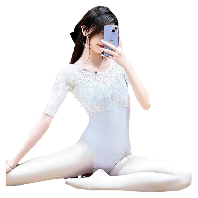 vonsu梵舒成人芭蕾舞舞蹈服空中瑜伽服形体网纱体操服新款体服女