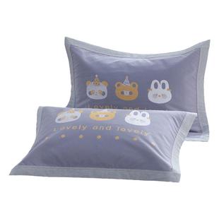 宽边纱布纯棉枕巾一对装学生儿童枕头巾四季吸汗盖巾40*60cm