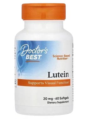 Doctor's Best金达威多特倍斯叶黄素软胶囊眼睛健康守护