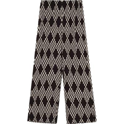 ZUCZUG印花亮缎松直长休闲裤