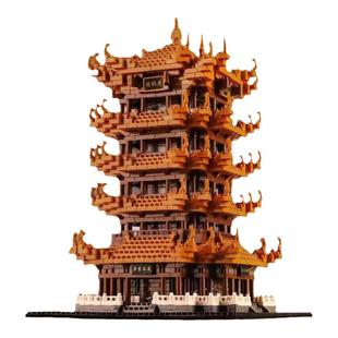黄鹤楼积木模型国潮风建筑搭建益智微颗粒拼装玩具成人立体拼装类