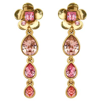 金色花朵银针S925耳钉高级感