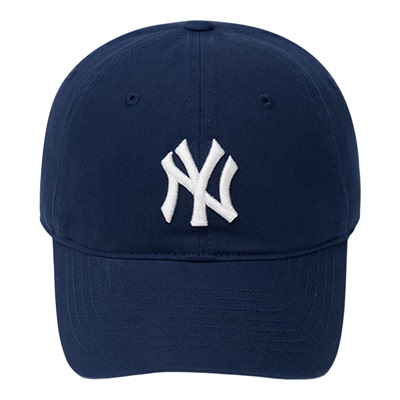MLB棒球帽男女通用蓝色防晒鸭舌帽显脸小韩版百搭运动帽3ACP6601N