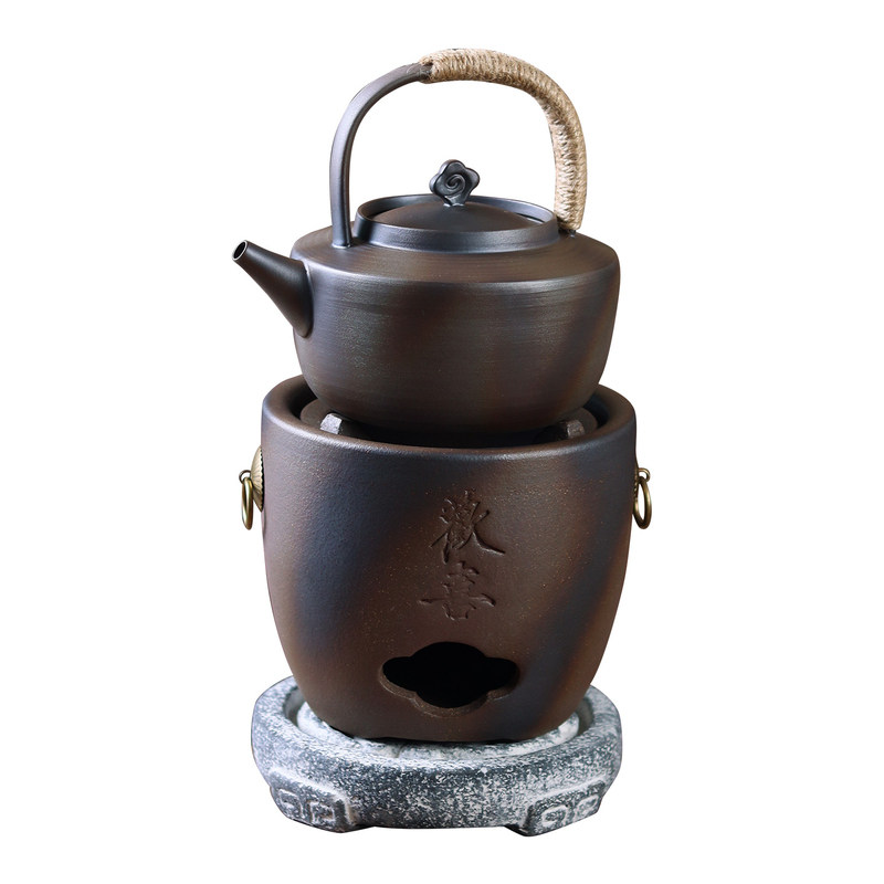 手工砂铫壶煮茶壶柴烧炭炉煮茶