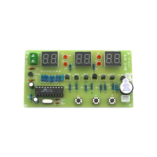 AT89C2051六位数字钟套件 散件 单片机DIY制作 电子钟 套件 878