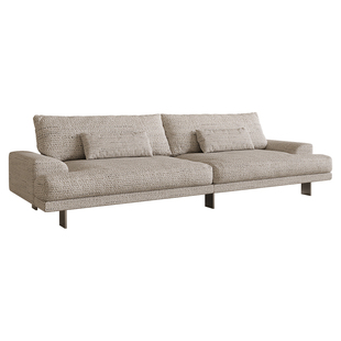 PAULJOHN意式轻奢布艺沙发进口棉麻小户型客厅三人位羽绒沙发新款