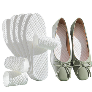 一次性木浆鞋垫女款吸汗防臭透气薄款汗脚光脚神器单鞋不粘脚冬季