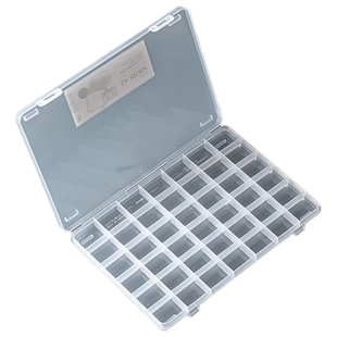 首饰盒收纳盒耳钉耳环戒指分格盒透明珠子桌面零件黄金整理102030